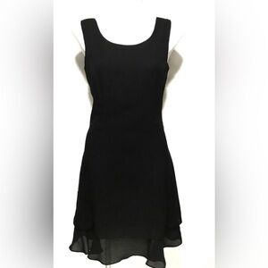 VINTAGE MEVISTO BLACK CREW SLEEVELESS SHIFT DRESS 10